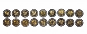 Poland, Republic of Poland since 1989, set of 18 commemorative coins, 5 gold.
