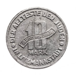 Getto w Łodzi, 10 marek 1943, aluminium - kropka na gwieździe