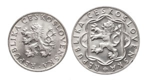 Czechoslovakia, set of 2 silver collector coins 1954-1955