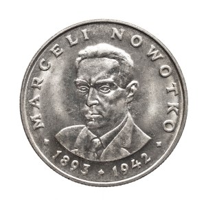 Poland, People's Republic of Poland, 20 gold 1974 Nowotko - shallowly minted small eagle