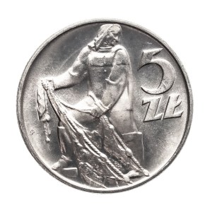 Poland, PRL, 5 zloty 1960 Rybak, Warsaw