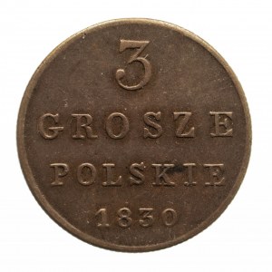 Kingdom of Poland, Nicholas I, 3 groszy 1830 F.H., Warsaw