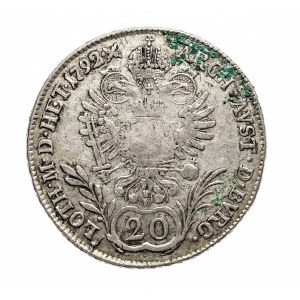 Austria, Leopold II, 20 krajcarów 1792 E, Karlsburg