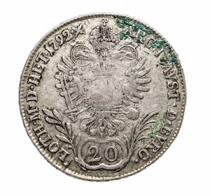 Austria, Leopold II, 20 krajcars 1792 E, Karlsburg