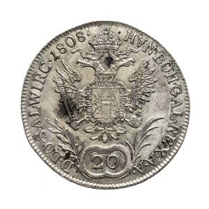 Austria, Franciszek II (I), 20 krajcarów 1808 A, Wiedeń