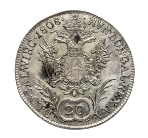 Austria, Francis II (I), 20 krajcars 1808 A, Vienna