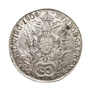 Austria, Franciszek II (I), 20 krajcarów 1808 A, Wiedeń (2)