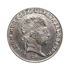 Węgry, Ferdynand I, 20 krajcarów 1848 K.B., Kremnica