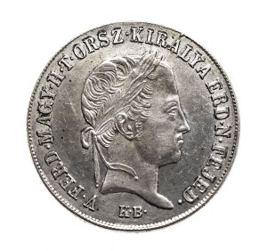 Hungary, Ferdinand I, 20 krajcars 1848 K.B., Kremnica