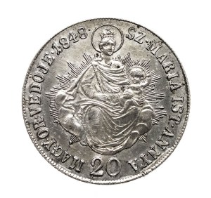 Hungary, Ferdinand I, 20 krajcars 1848 K.B., Kremnica