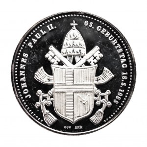 Niemcy, medal Jan Paweł II z kazji 65. urodzin, 1985