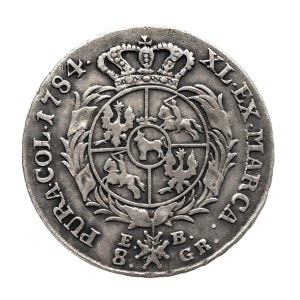 Polska, Stanisław August Poniatowski, dwuzłotówka 1784 EB, Warszawa.