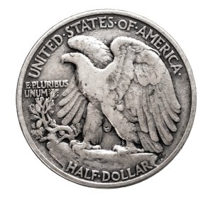 United States of America (USA), 1/2 dollar, Liberty walking, 1942, Philadelphia.