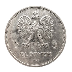 Polska, II Rzeczpospolita, 5 złotych 1928 Nike zn.m., Warszawa