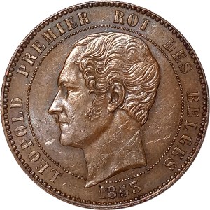Belgium, Leopold I, medal 10 centimes 1853, wedding of Prince Leopold and Marie Henrietta