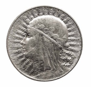 Poland, II Rzeczpospolita, 5 zloty 1933, Head of a woman, Warsaw