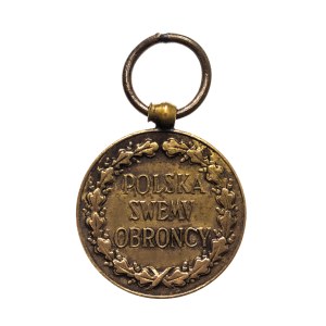 Polska, II RP, Miniaturka Medal Polska Swemu Obrońcy 1918-1921