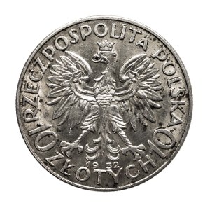 Polska, II Rzeczpospolita, 10 złotych 1932, Głowa Kobiety, Londyn