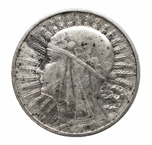 Poland, Second Republic, 10 zloty 1932, Head of a Woman, London