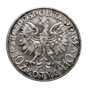 Polska, II Rzeczpospolita, 10 złotych 1932, Głowa Kobiety, Londyn