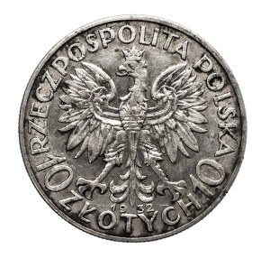 Poland, Second Republic, 10 zloty 1932, Head of a Woman, London