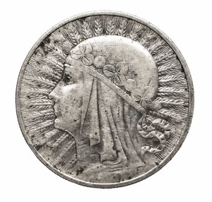 Poland, Second Republic, 10 zloty 1932, Head of a Woman, London