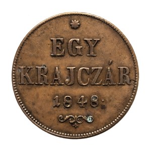 Węgry, Wiosna Ludów, Egy (1) krajczar 1848