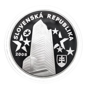 Słowacja, 1000 koron 2008, Pożegnanie korony słowackiej, srebro 2 uncje, Kremnica