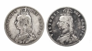 Great Britain, Victoria, set: half crowns 1887, 1890