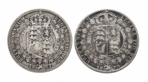 Great Britain, Victoria, set: half crowns 1887, 1890
