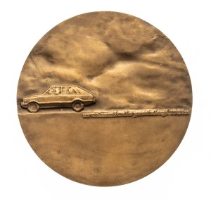 Poland, FSO Warsaw passenger car factory medal - launch of production 1951