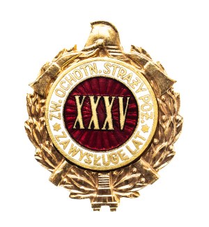 Poland, TSO firefighter badge for seniority 35
