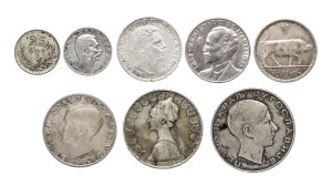 Set of 20th century silver coins. - Yugoslavia, Cuba, Romania, Serbia, Sweden, Italy