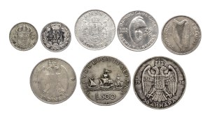 Set of 20th century silver coins. - Yugoslavia, Cuba, Romania, Serbia, Sweden, Italy