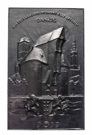 Free City of Danzig, plaque - annexation of Danzig to the Reich 1939