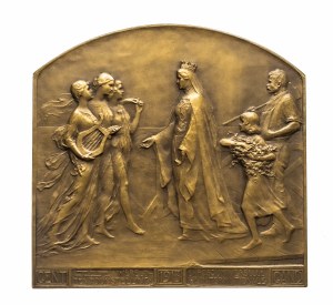 Belgium, plaque - World Exhibition 1913 in Ghent - art nouveau