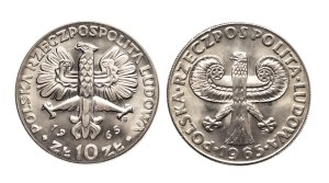 Poland, PRL, set: 10 zloty 1965 - Nike and 
