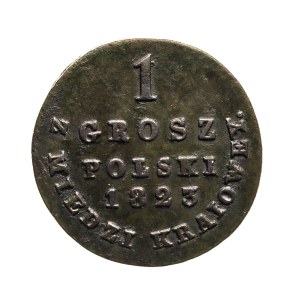 Królestwo Polskie, Aleksander I, 1 grosz 1823 I.B., z miedzi krajowej, Warszawa