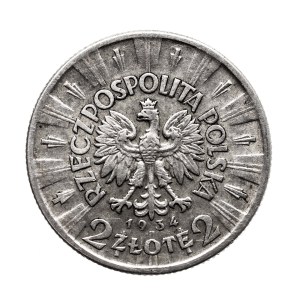 Polska, II Rzeczpospolita, 2 złote 1934 Piłsudski, Warszawa