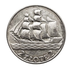 Poland, Second Republic, 2 zloty 1936 Sailing ship, Warsaw