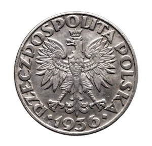 Poland, Second Republic, 2 zloty 1936 Sailing ship, Warsaw