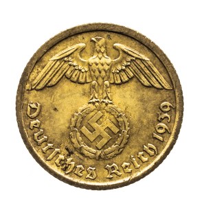 Niemcy, III Rzesza, 10 Reichspfennig 1939 D, Monachium