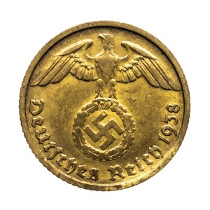 Niemcy, III Rzesza, 10 Reichspfennig 1938 D, Monachium