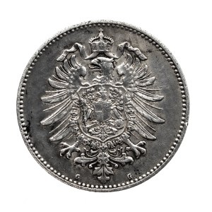 Niemcy, Cesarstwo Niemieckie, 1 marka 1875 G, Karlsruhe