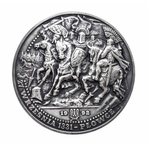 Polska, Medal Władysław I Łokietek, Bitwa pod Płowcami 1331 (1992)