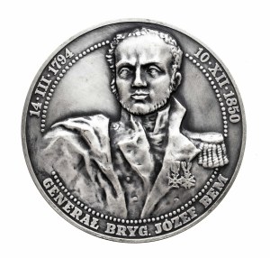 Poland, Gen. Brig. Józef Bem Medal, Battle of Igania 1831 (1992)