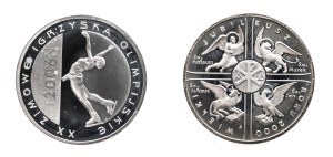 Poland, the Republic of Poland since 1989, coin set: 10 gold 2000 - Great Jubilee of the Year 2000 and 10 gold 2006 - XX Olympic Winter Games Turin 2006.