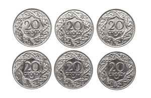Poland, Second Republic, set of 20 pennies 1923, 6 pieces