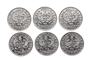 Poland, Second Republic, set of 20 pennies 1923, 6 pieces