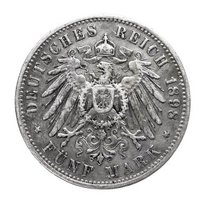 Germany, German Empire, Prussia, 5 marks 1898 A, Berlin